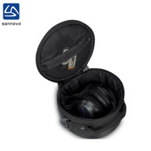 China custom popular simple round headphone bag,headphone carrying case